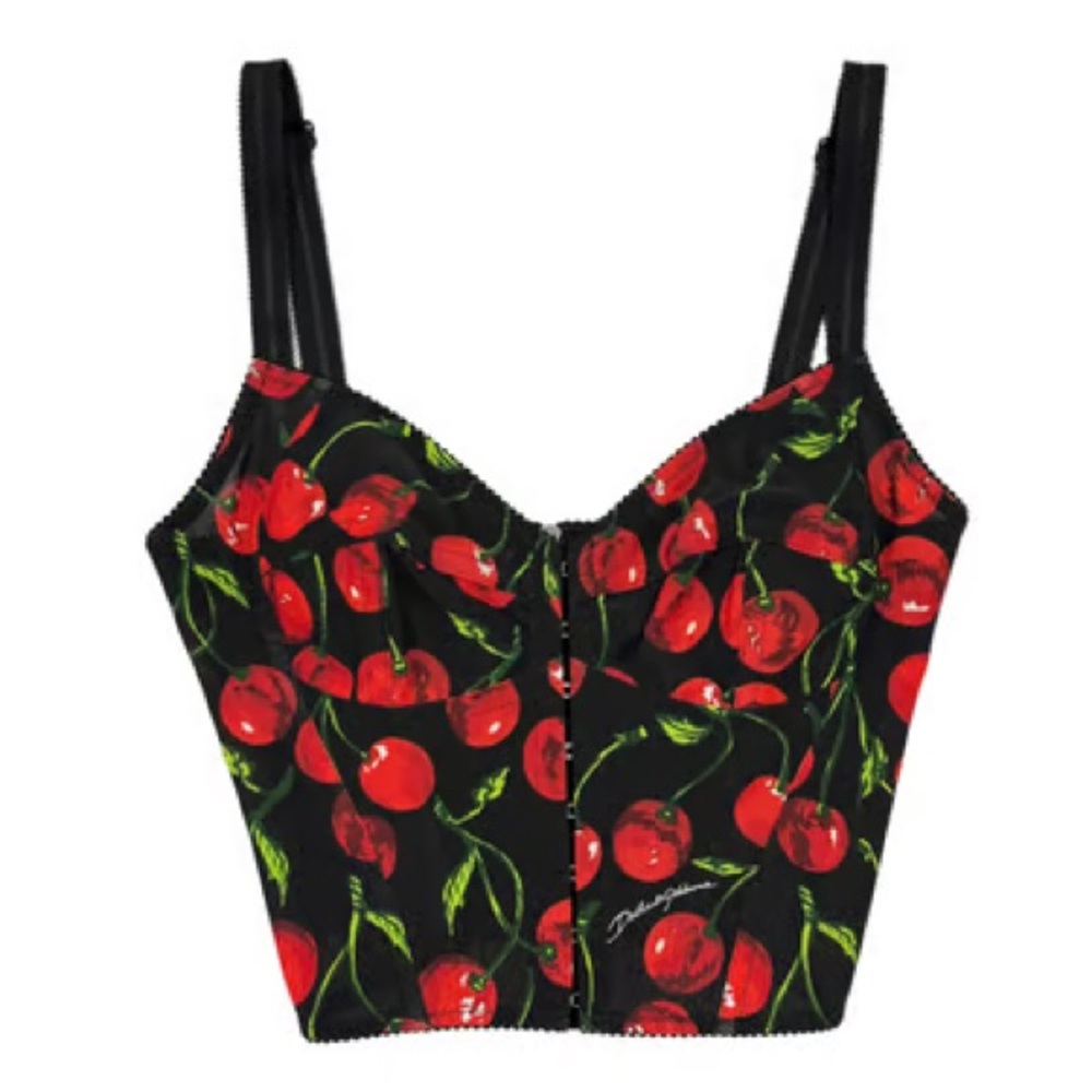 DOLCE & GABBANA
Corset Top In Ciliegie Fdo Nero - Picture 2 of 4
